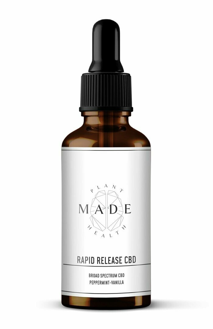 MADE Plant Health - 1500mg THC-Free Rapid Release CBD Tincture - 60ML
