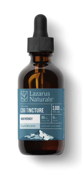Lazarus Naturals 3000mg CBG Isolate Tincture, Flavorless - 60ml