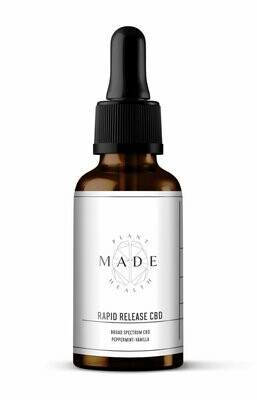 MADE Plant Health - 750MG THC-Free Rapid Release CBD Tincture - 30ML