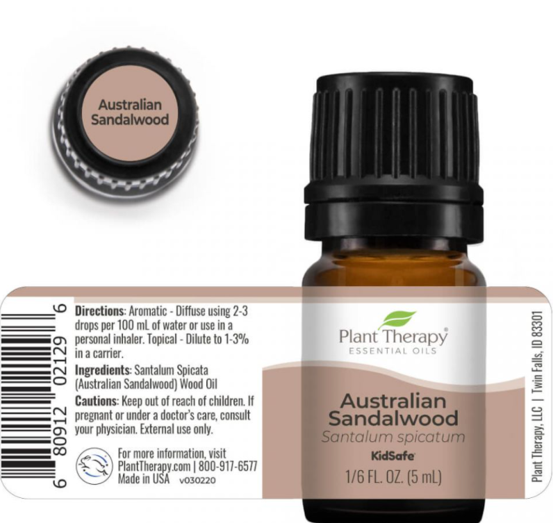Plant Therapy® Australian Sandalwood Essential Oil, 1/6 fl oz (5mL)