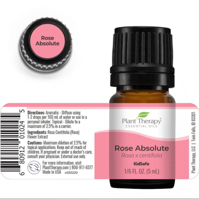 Plant Therapy® Rose Absolute Essential Oil, 1/6 fl oz (5mL)