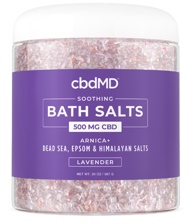 cbdMD 500mg Soothing Lavender CBD Bath Salts - 20 oz jar
