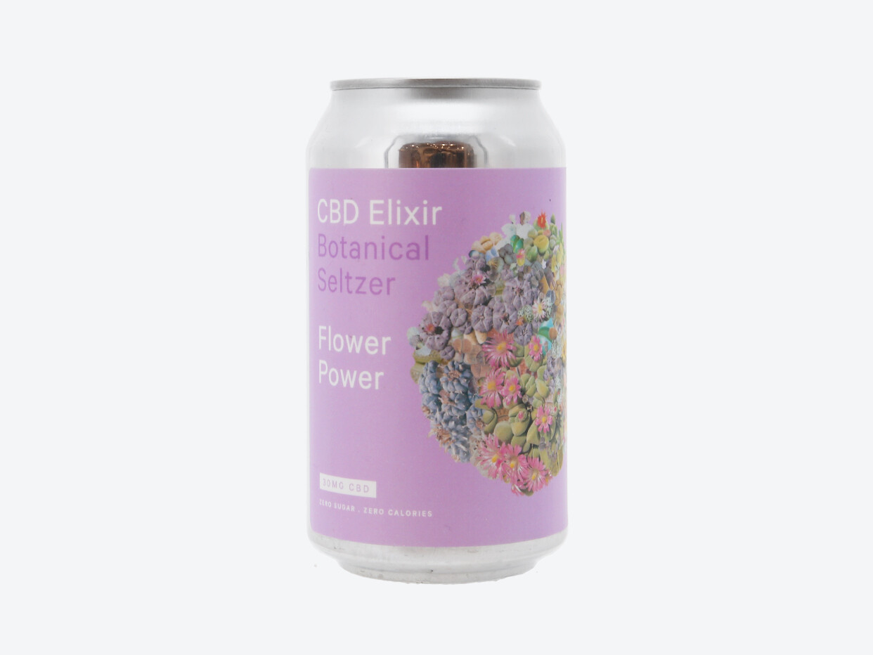 Marz CBD Elixir Botanical Seltzer, 30MG, Flower Power, 12fl oz.