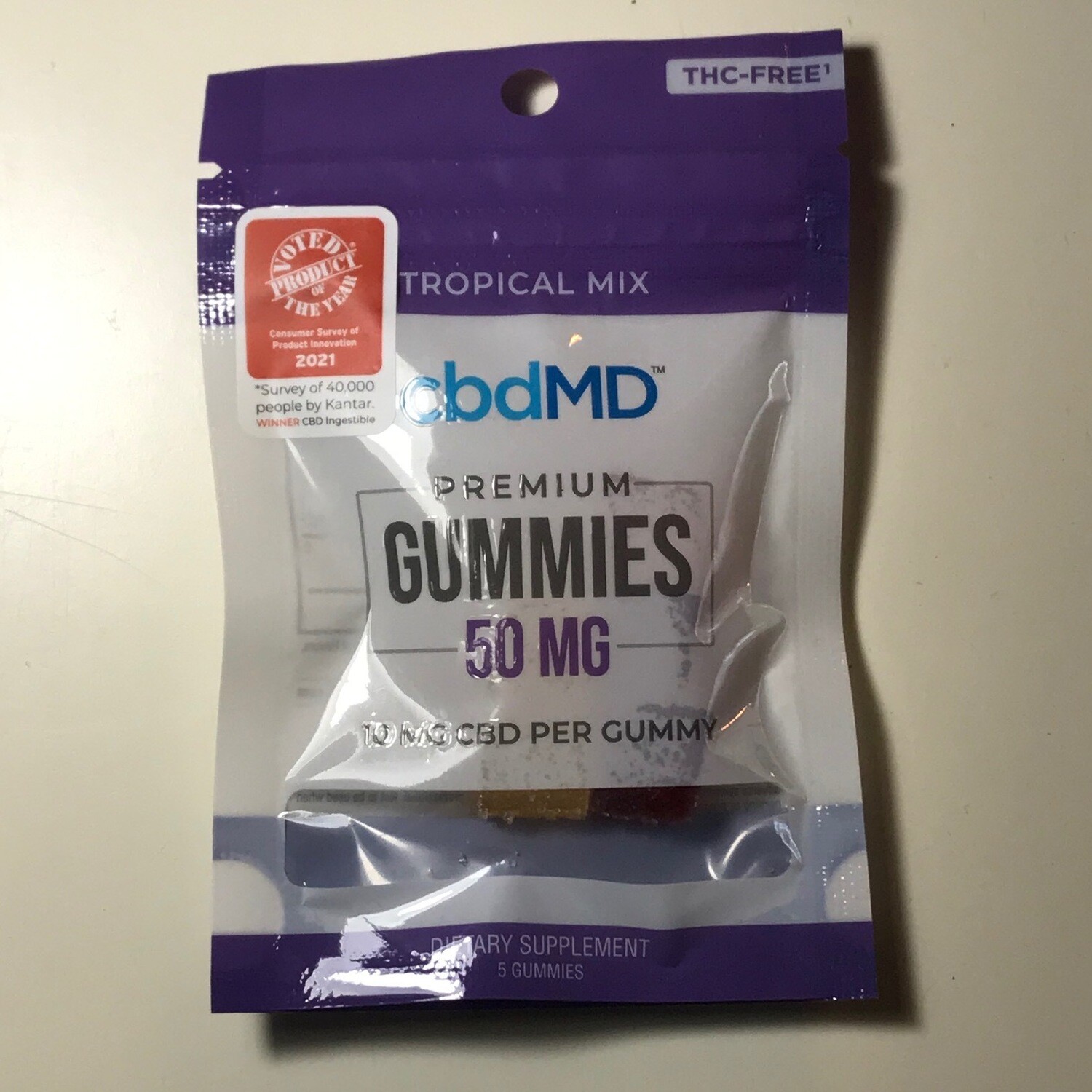 cbdMD 50mg Gummies (vegan) - 5ct.
