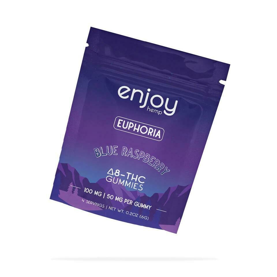 Lunchbox Alchemy 100 mg Delta-8 THC Gummies for Euphoria - Blue Raspberry