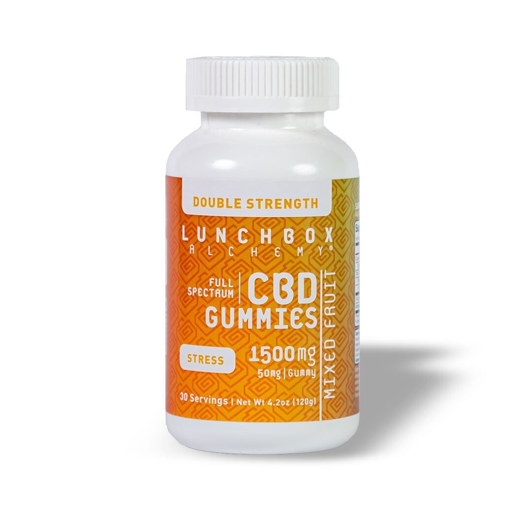 Lunchbox Alchemy 1500mg Stress - 30 Count Full-Spectrum CBD Gummies + Ashwagandha