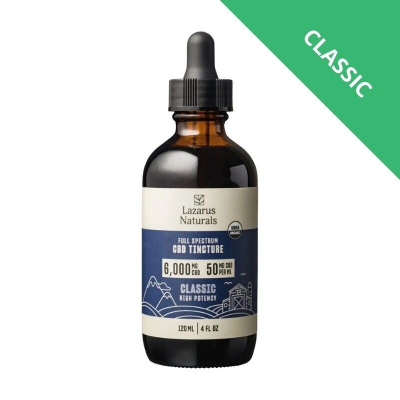 Lazarus Naturals 6000mg High Potency CBD Tincture, Classic - 120ml
