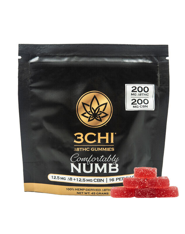 Comfortably Numb 3CHI Delta 8 THC:CBN Gummies Pack 400MG