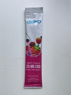 CBDMD Fruit Punch Drink Mix 25mg Per Packet
