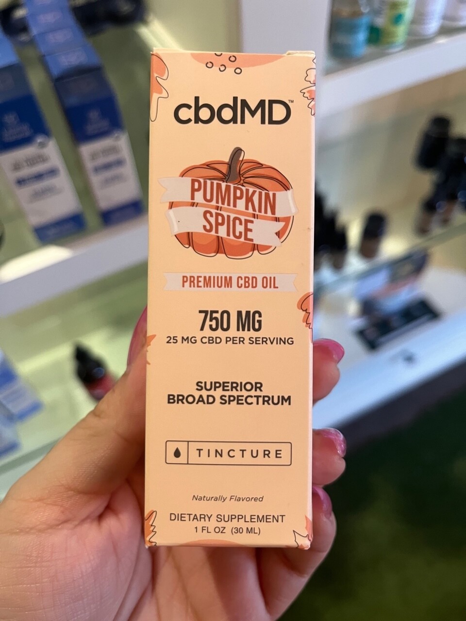 CBDMD 750mg Tincture, Limited Edition Pumpkin Spice Flavor