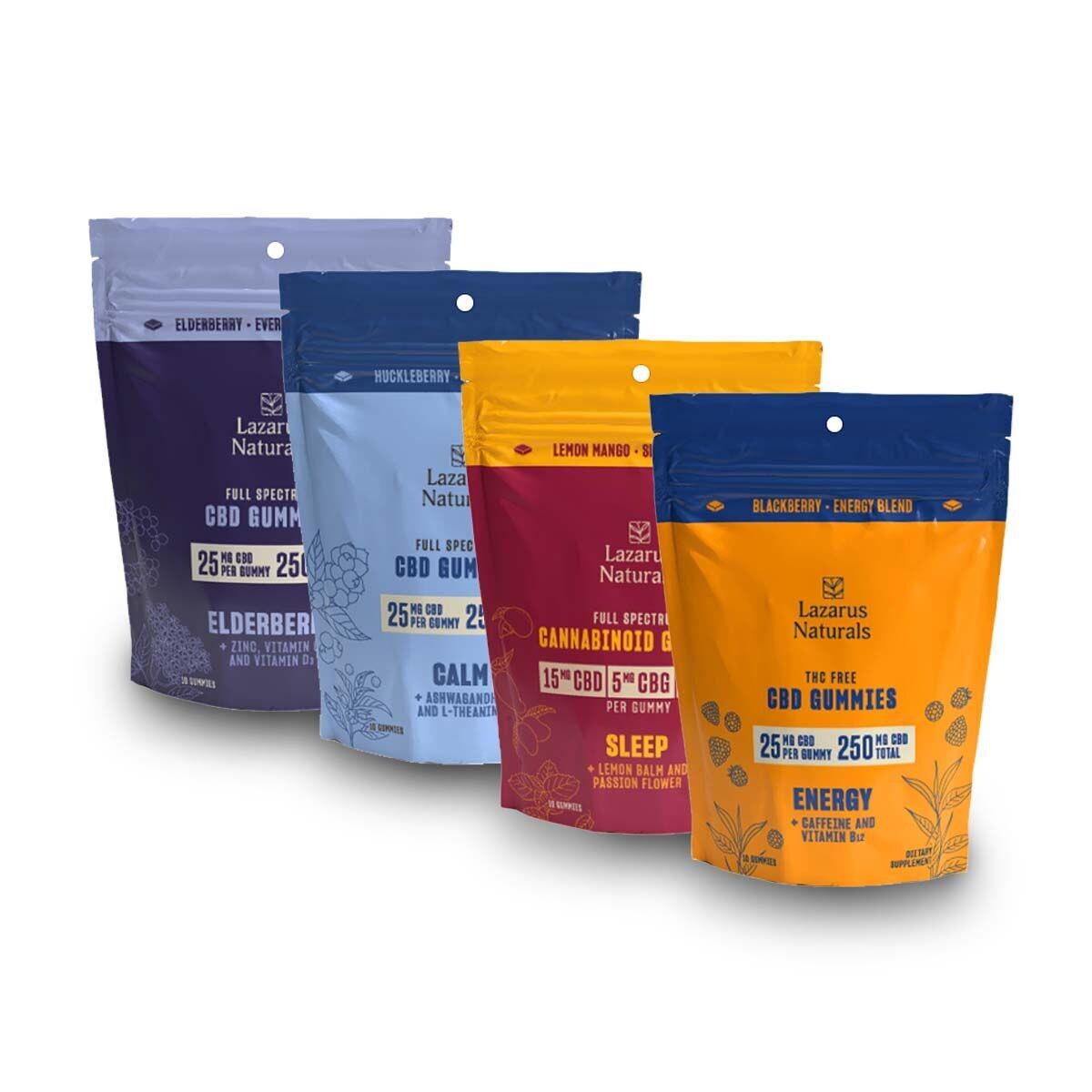 Lazarus Naturals FS CBD Gummies - Elderberry - 10ct - 25MG ea.