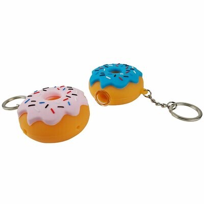 2" Silicone Donut Chillum Keychain Hand Pipe