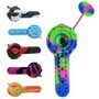 Silicone Glass Bowl & Cap Spoon Hand Pipe