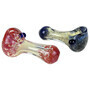 2.5&quot; Silver Fumed Frit Head &amp; Mouth Spoon Hand Pipe