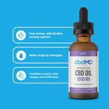 cbdMD Broad Spectrum THC Free CBD Oil Tincture - 1000MG - 60mL 