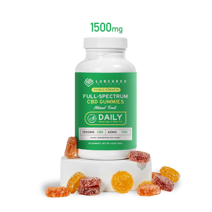 Lunchbox Alchemy Full-Spectrum CBD Double Strength Gummies - &quot;Daily&quot; 1500mg