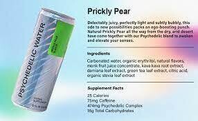 Psychedelic Water - Prickly Pear Sparkling Water - 6 Pack Case