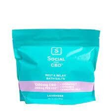 Social CBD Rest &amp; Relax Bath Salts 1200mg 