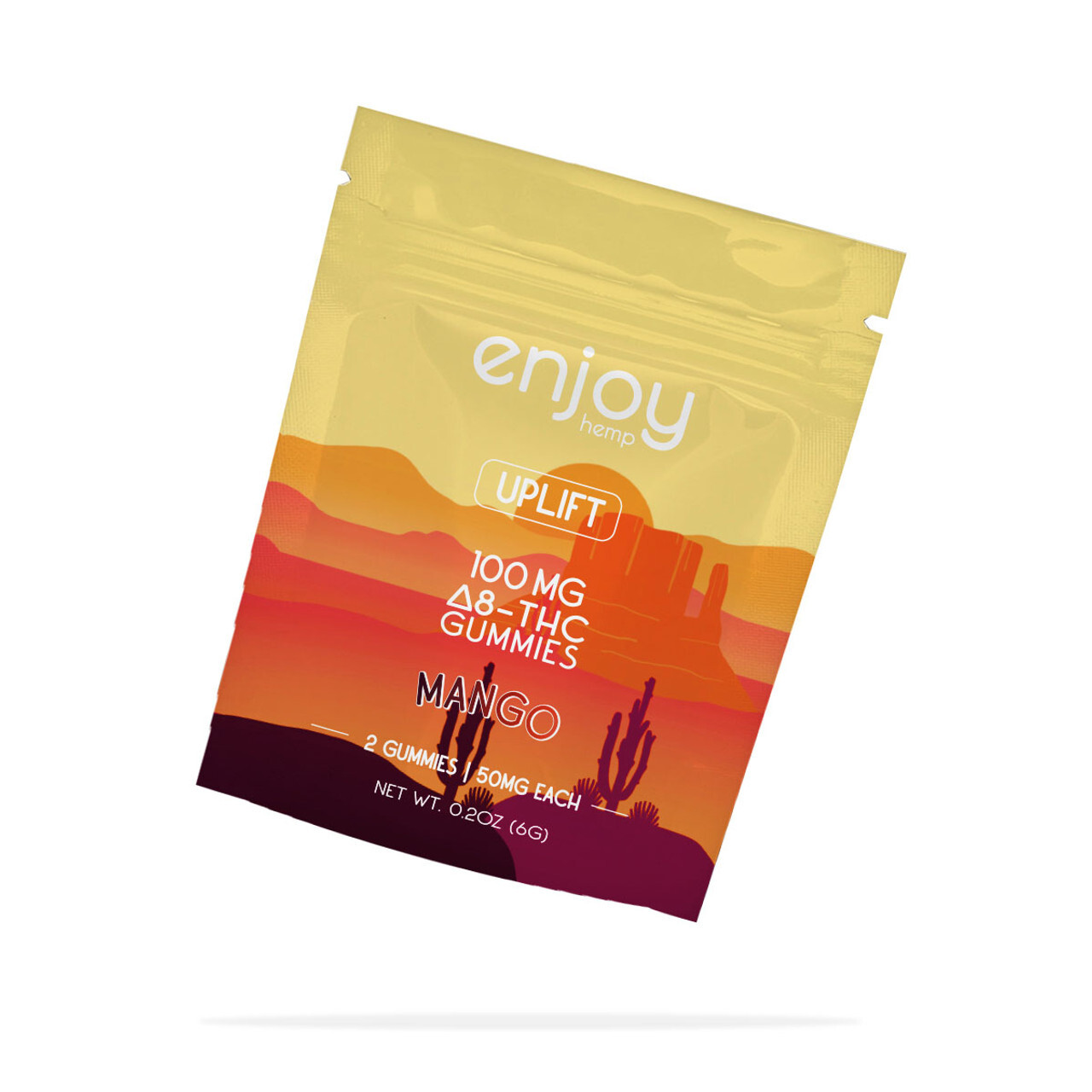Lunchbox Alchemy 100 mg Delta-8 THC Gummies for Uplift - Mango