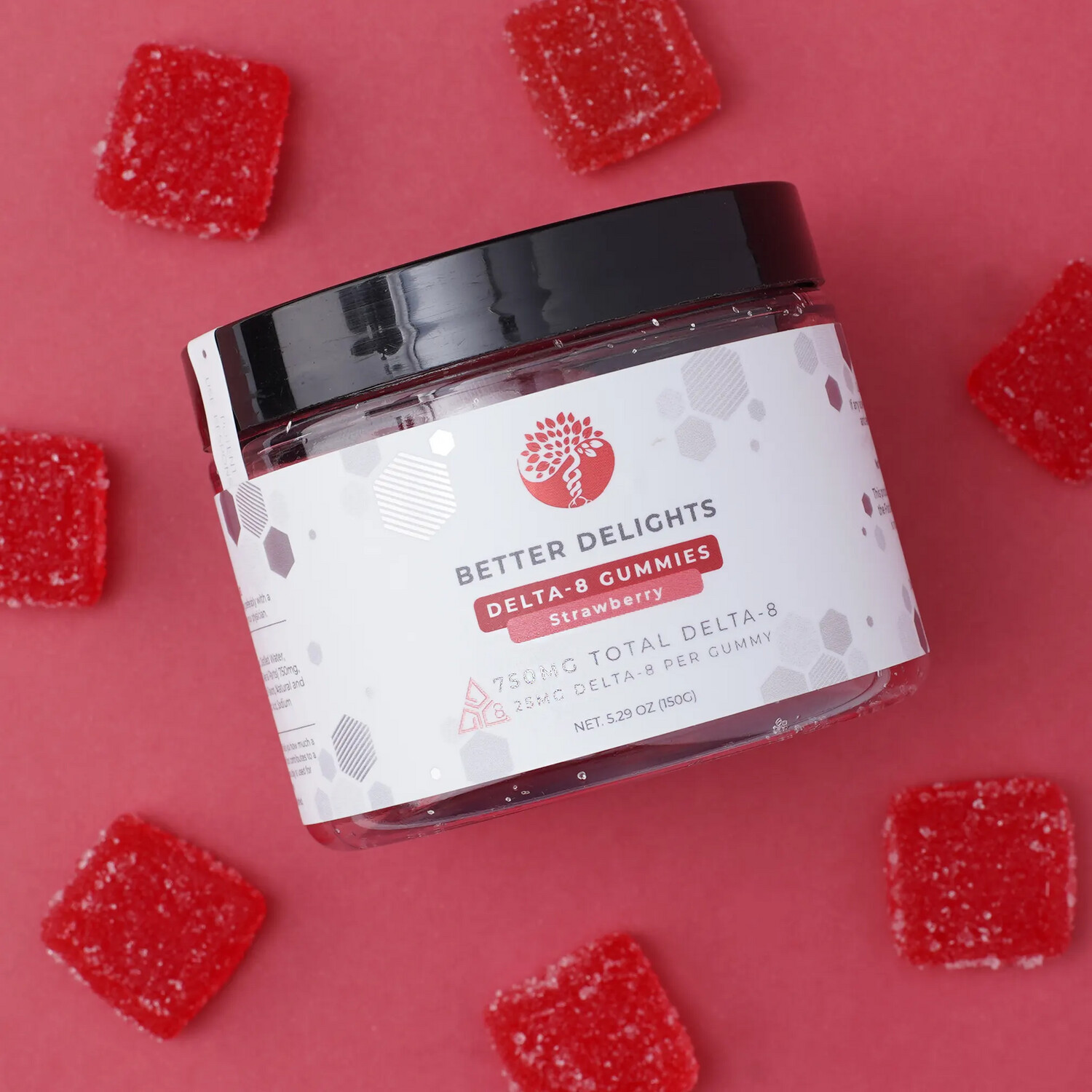 Creating Better Days 750MG Δ8 Gummies - Strawberry 30ct