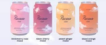 Recess Mood Sparkling Water Infused with Magnesium &amp; Adaptogens - Zero Proof Margarita - Single Can
