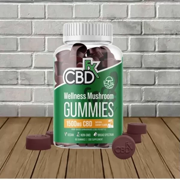 CBDfx Wellness Mushroom Gummies + CBD - 25mg - 60ct
