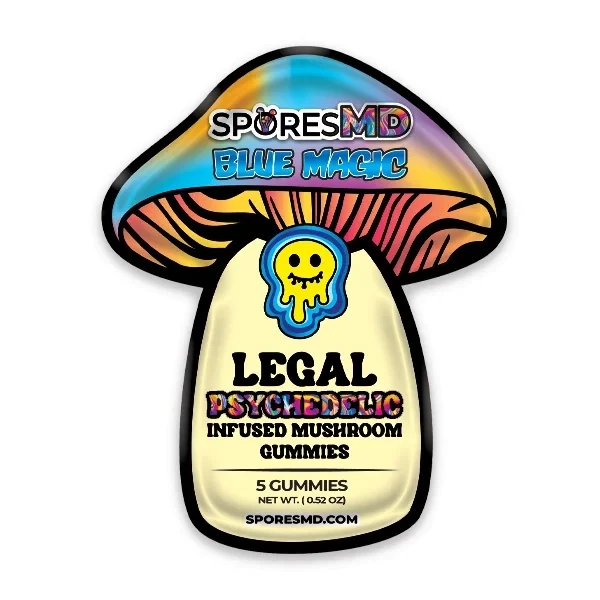 SporesMD - Legal Psychedelic Mushroom Gummies - Blue Magic - 5pc