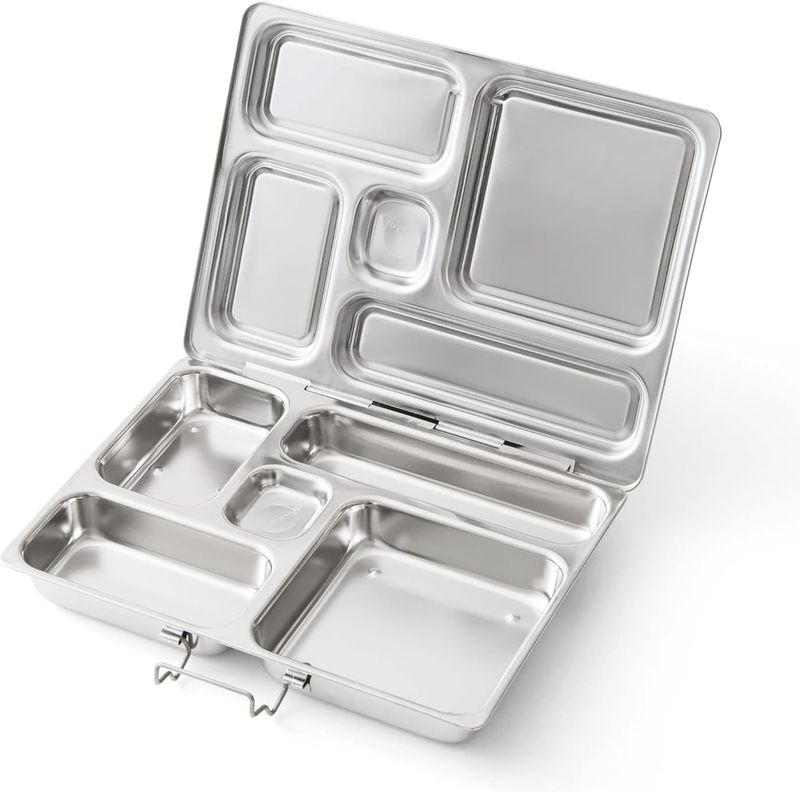 PlanetBox ROVER Classic Stainless Steel Bento Lunch Box with 5 Compartments