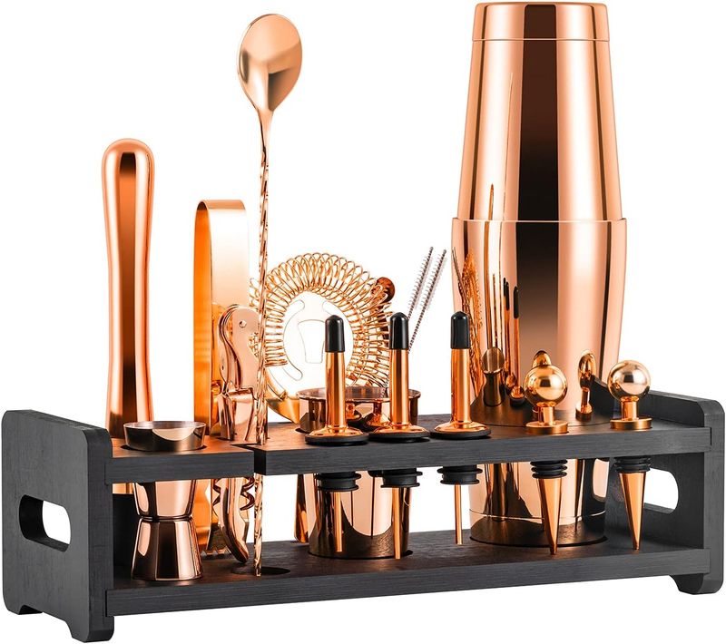 Soing 24-Piece Cocktail Shaker Set - Perfect Home Bartender Kit for Drink