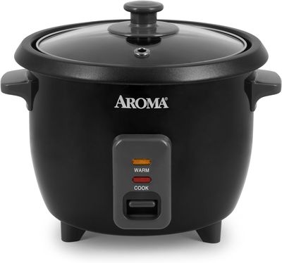 Aroma Housewares 1.5Qt. Rice &amp; Grain Cooker (ARC-363NGB), Black,6-Cup Cooked / 3-Cup Uncooked