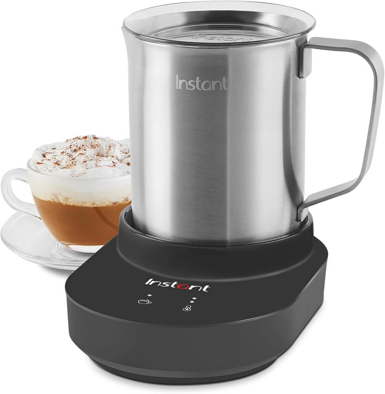 Instant Pot Instant Magic Froth 9-in-1 Electric Milk Steamer and Frother, 17oz Stainless Steel Pitcher, Hot and Cold Foam Maker and Milk Warmer for Lattes, Cappuccinos, Macchiato