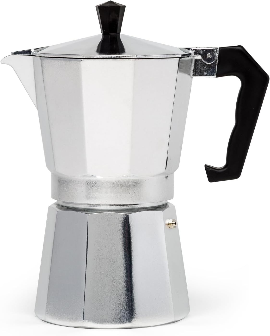 Primula Classic Stovetop Espresso and Coffee Maker, Moka Pot for Italian and Cuban Café Brewing, Greca Coffee Maker, Cafeteras, 12 Espresso Cups, Silver