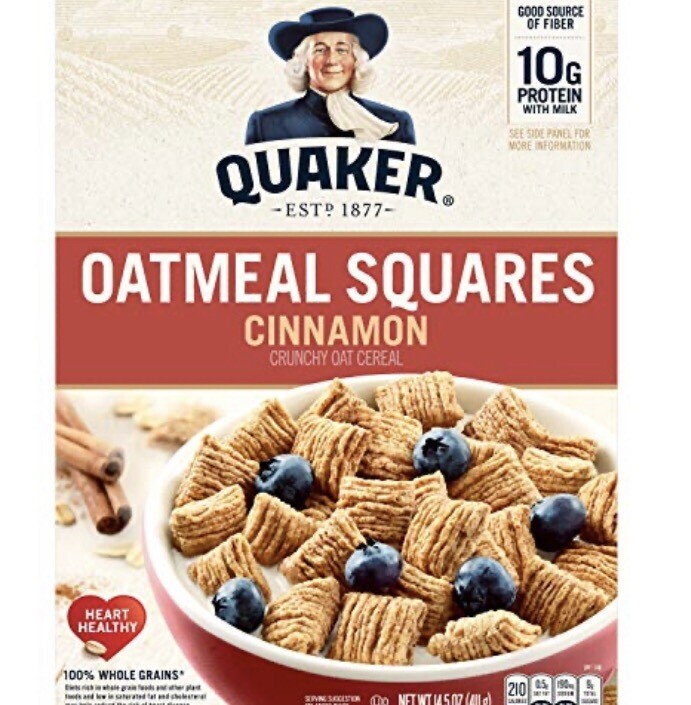 Quaker Oatmeal Square Cinnamon 14.2oz