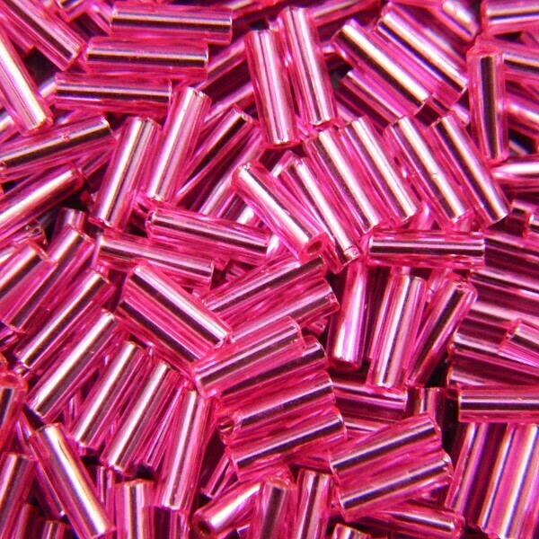 Bugles Sz 3 Silverlined Dyed Fuchsia 