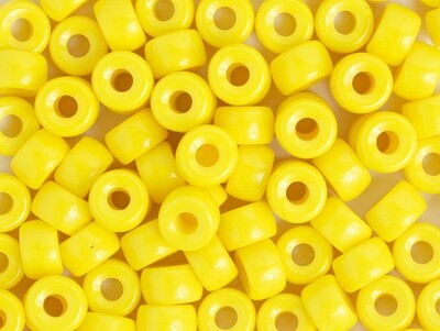Crow Bead Opaque Yellow Glass 9mm 10 Count