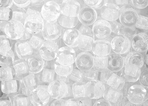 Crow Bead Transparent Clear Glass 9mm 10 Count
