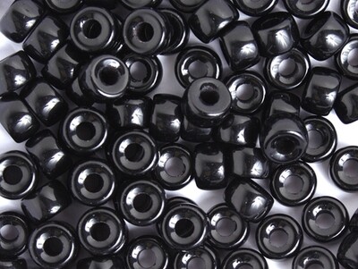 Pony Bead Opaque Black 9mm Approx 100