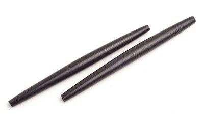 Bone Hairpipe 3&quot; Black Pkg of 10