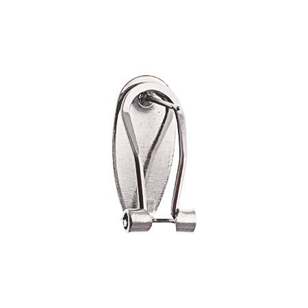 Fingernail Earrings Silver Plate 1 Pr