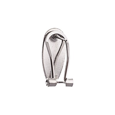 Fingernail Earrings Silver Plate 1 Pr