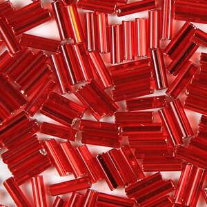 Bugles Sz 3 Silverlined Light Red