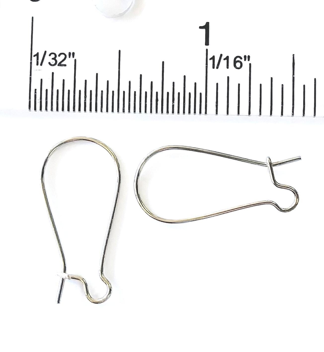 Kidney Hook Earring Silver Plate 37x15mm Pkg of 15 prs