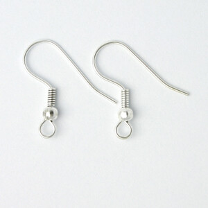 Shepard Hook Earrings Silver Plate 5 prs