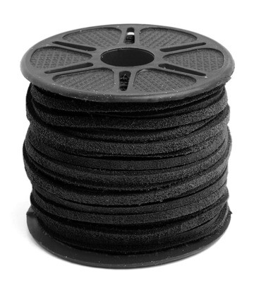 Leather Lacing 25 Yards 3.5mm Black