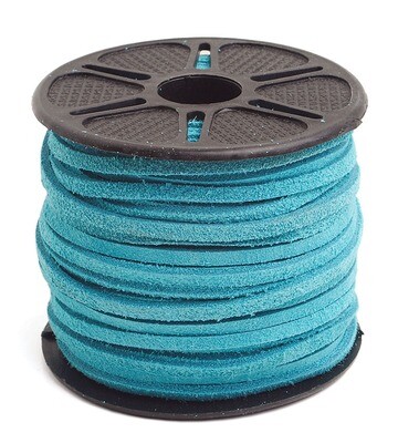 Leather Lacing 25 Yards 3.5mm Turquoise