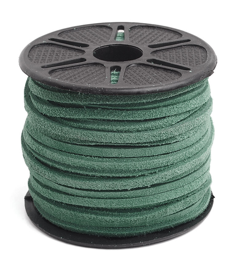 Leather Lacing 25 Yards 3.5mm Green