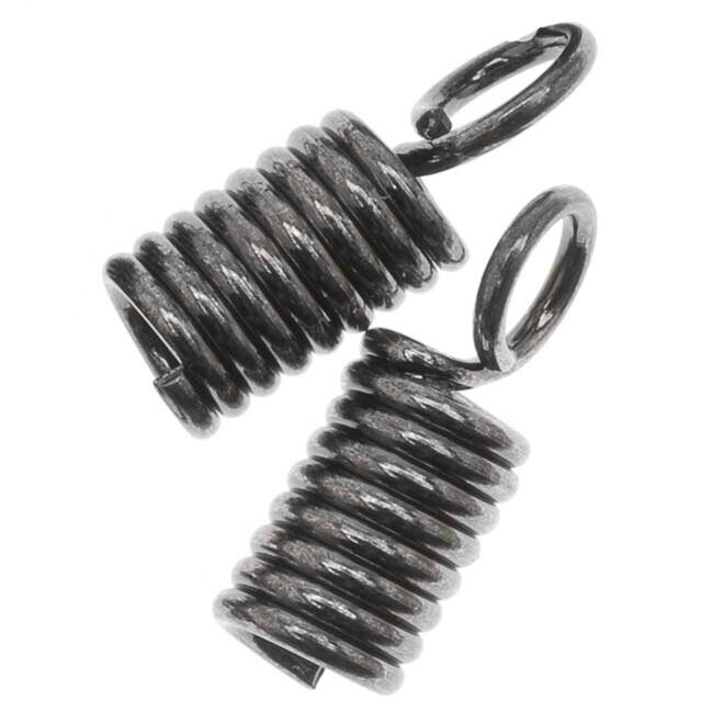 Coil Crimp Ends Gunmetal Pkg of 10