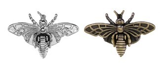 Bee Clasp Antique Brass Turn Lock Closure