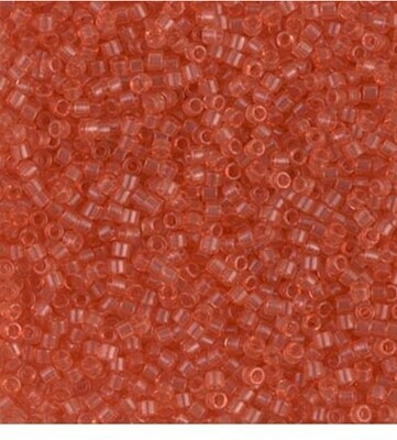 Delica Sz 11 Dyed Transparent Tangerine 1302