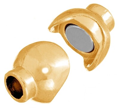 Magnetic Ball Clasp Gold Plate 14.5 x 10mm
